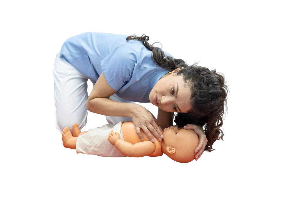 תרגול החייאה על תינוק